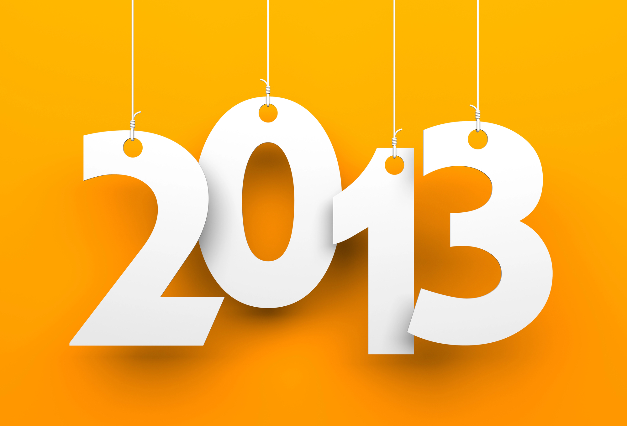 Wordart showing the number 2013