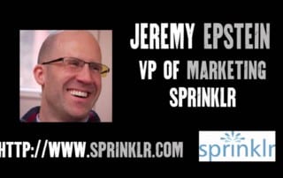 Jeremy Epstein, VP of Maketing for SPRINKLR