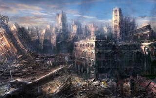 A ruined city