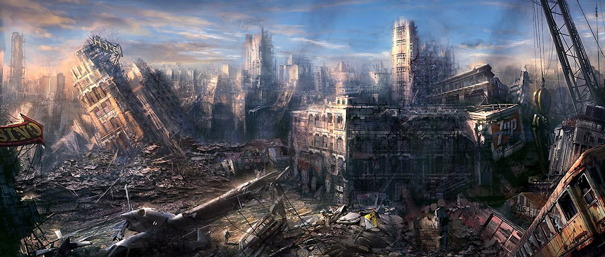 A ruined city