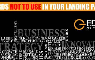 Words not to use in your landing pages - edge of the web radio