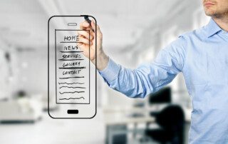 A person using a smart device