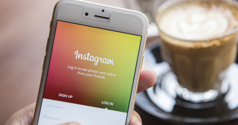 The Instagram login screen on a smartphone