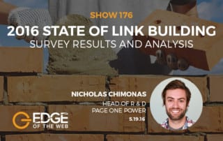 Show 176: 2016 State of Link Building, featuring Nicholas Chimonas