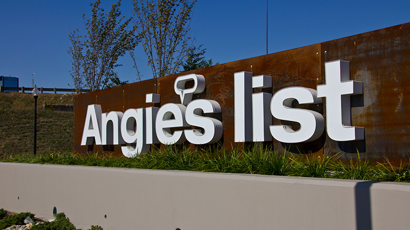 An Angie's list sign