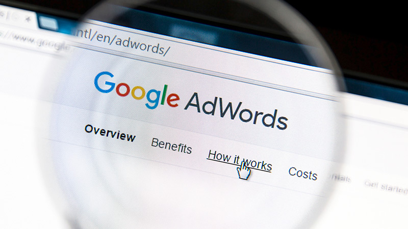 The Google AdWords homepage