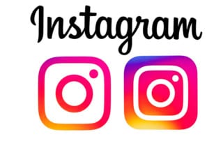 Two versions of the Instagram logo