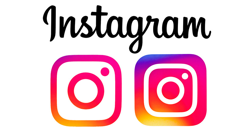 Two versions of the Instagram logo