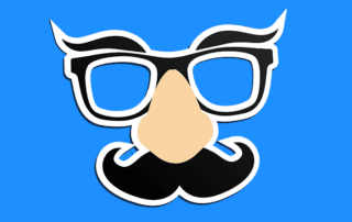 A fake mustache disguise