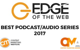 An award for Best podcast/audio series in 2017, from the Content Marketing Institute