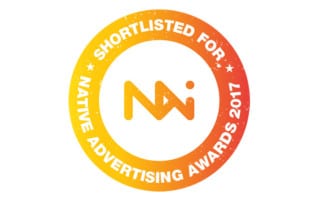 The logo of the Native Advertising Awards of 2017