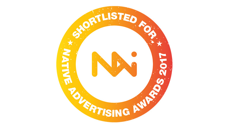 The logo of the Native Advertising Awards of 2017