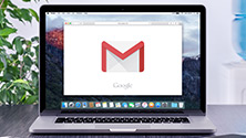The Gmail homepage open on a computer