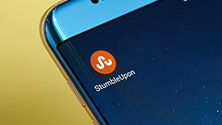 A smartphone with the StumbleUpon app on it