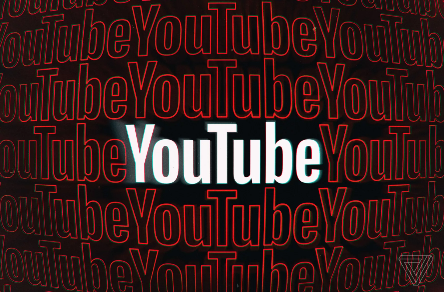 The youtube logo, repeated several times