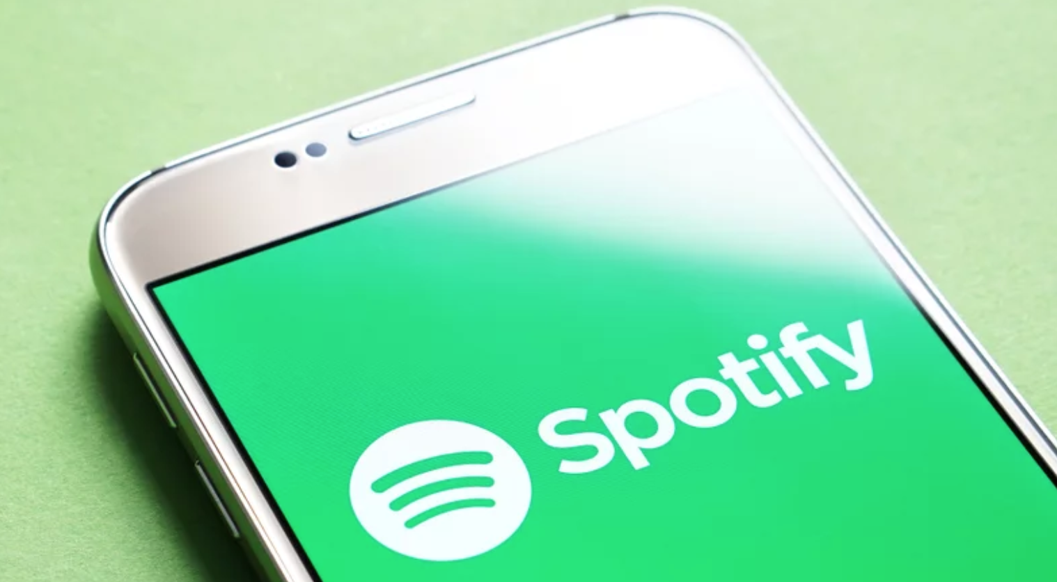 The spotify app on a smartphone